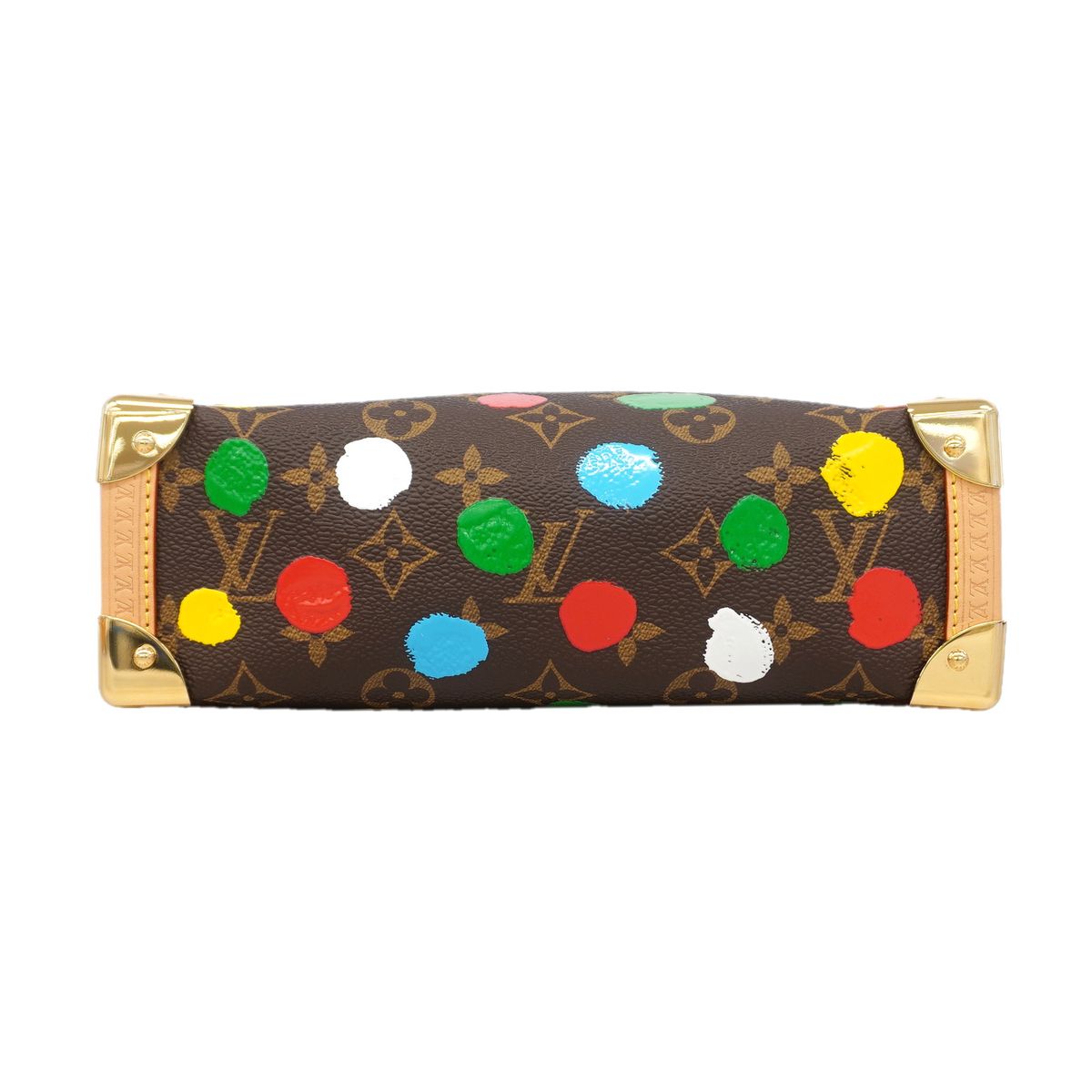 Louis Vuitton Handbag Monogram Painted Dot Yayoi Kusama Side Trunk Brown — view 3