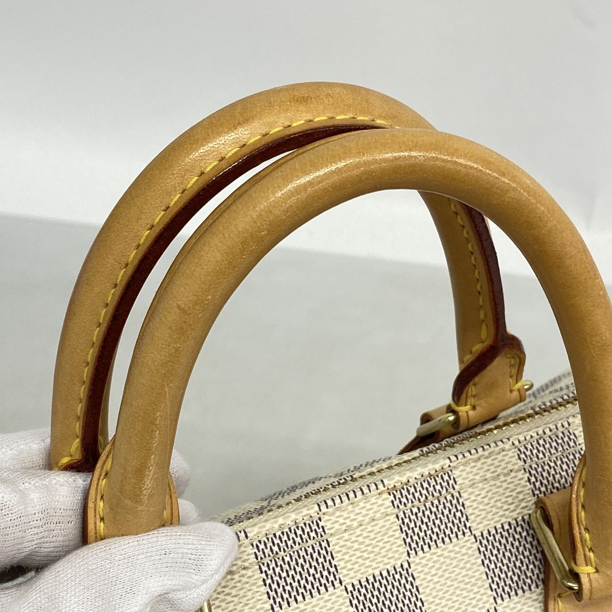 Louis Vuitton Handbag Damier Azur Speedy 25 White — view 6