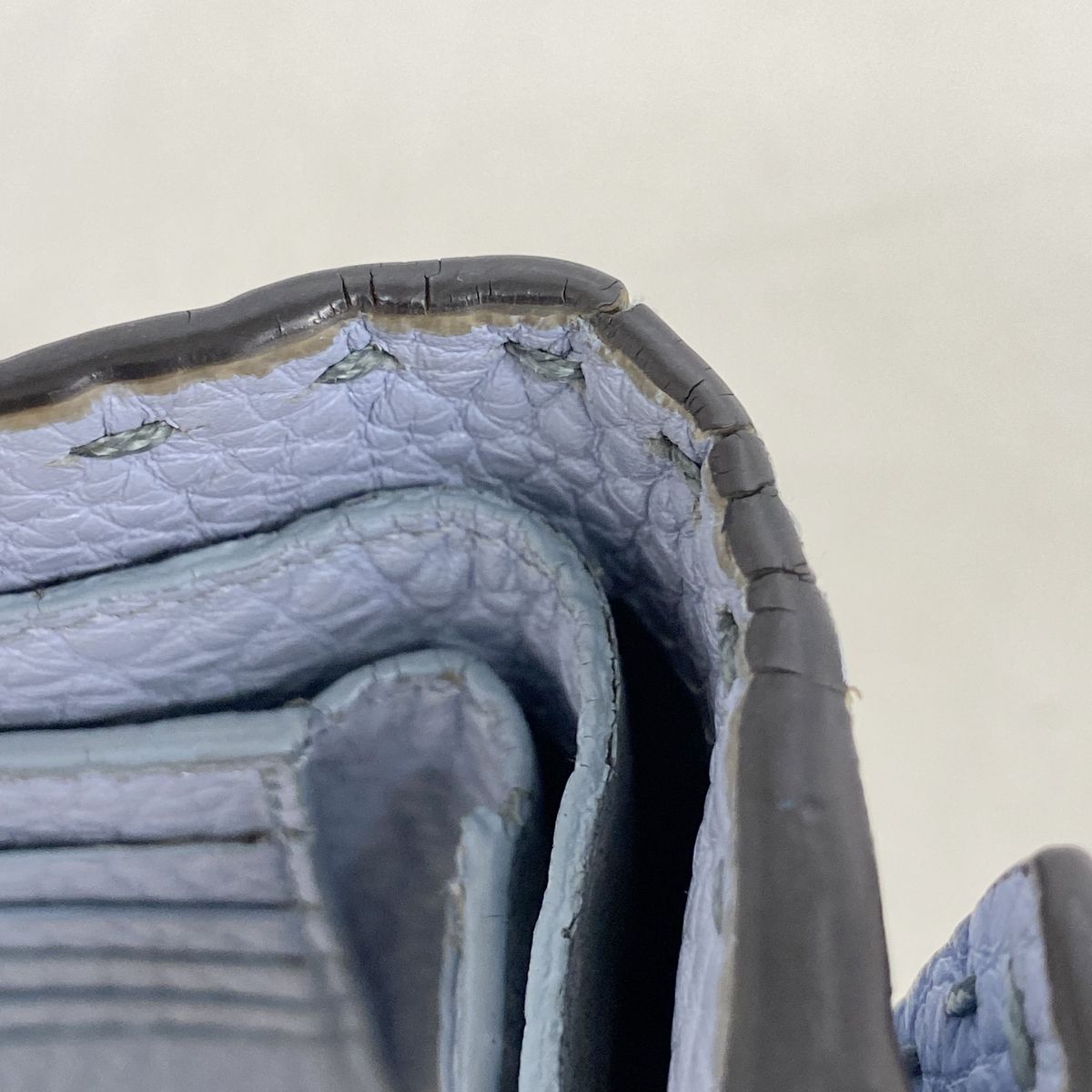 Fendi Wallet Selleria Peekaboo Leather Blue Silver — view 5