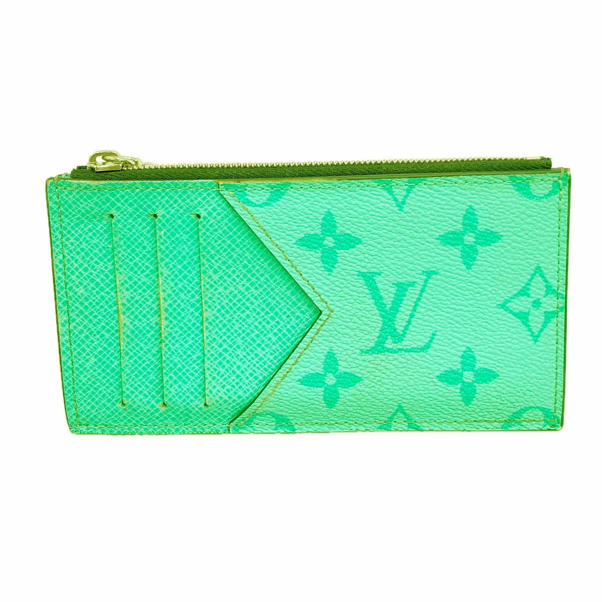 Louis Vuitton Taigarama Coin Card Holder Minty Green