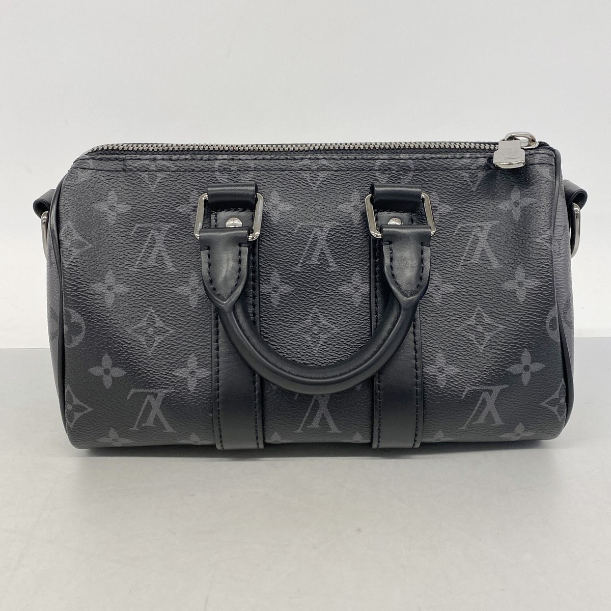 Louis Vuitton Handbag Monogram Eclipse Keepall Bandouliere 25 Black 2-Way Bag — view 8