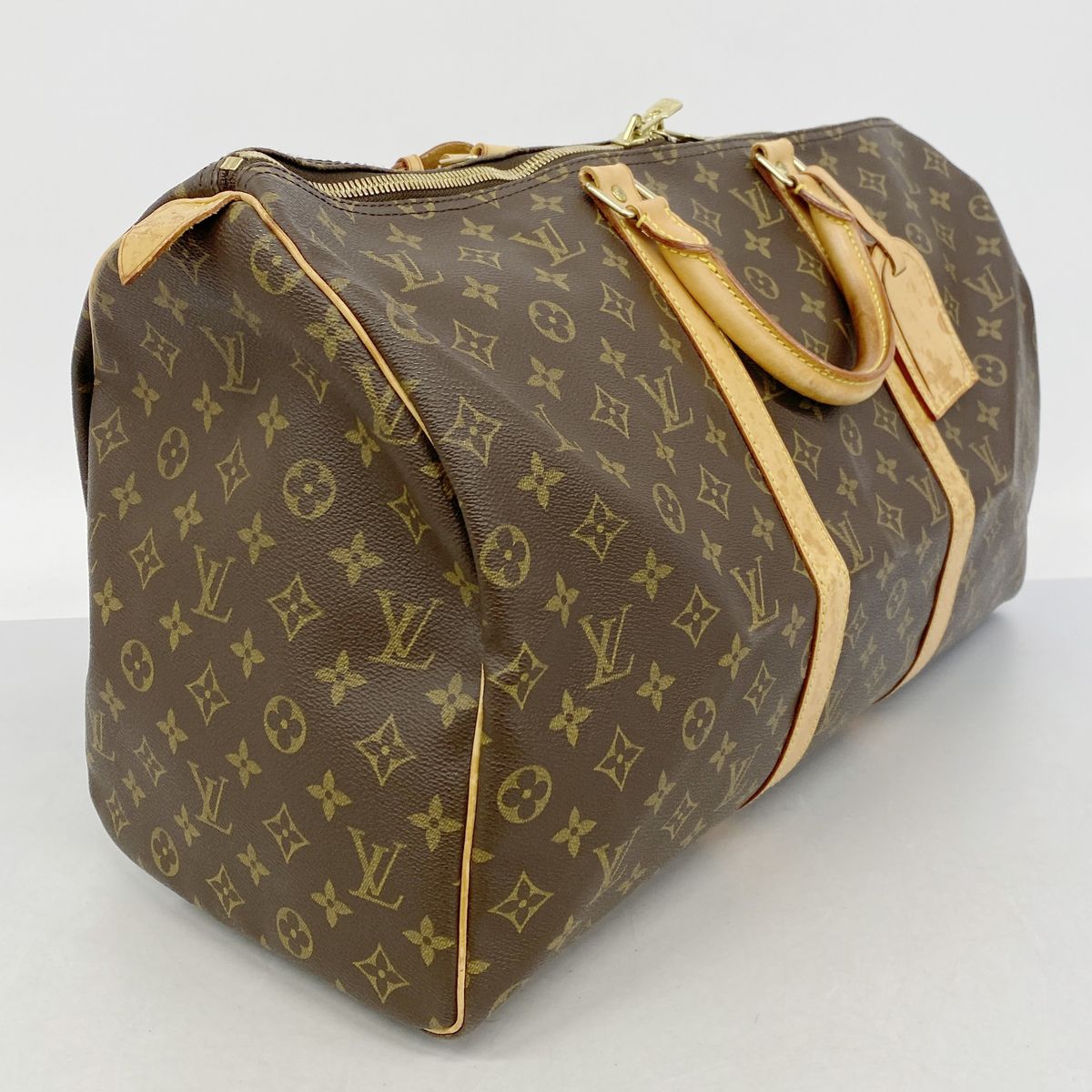 Louis Vuitton Boston Bag Monogram Keepall 50 Brown — view 2