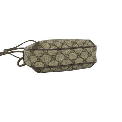 Gucci Vintage Sherry Line GG Pattern Logo Leather Shoulder Bag Pochette Brown — view 7