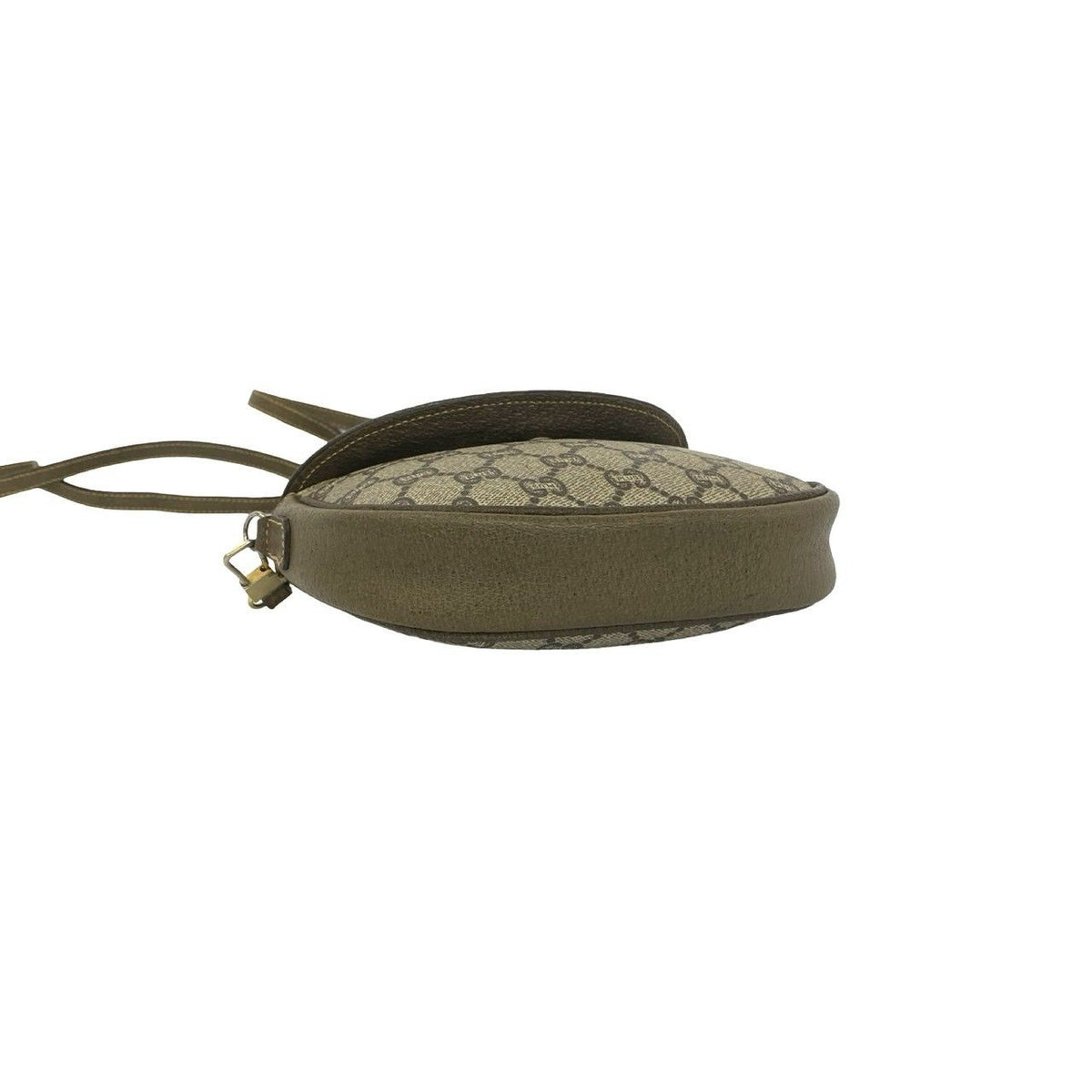 Gucci Vintage Plus Logo Pattern Leather Shoulder Bag Pochette Brown — view 7