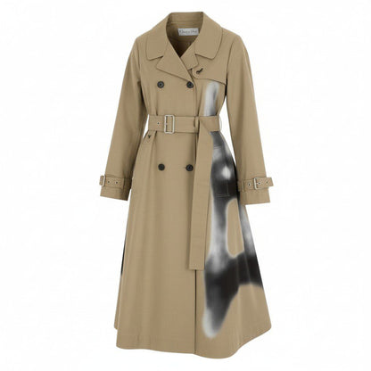 Dior la Tour Eiffelt Trench Coat Beige Cotton 42