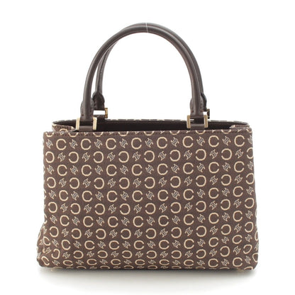 Celine Vintage Canvas C Sulky Tote Bag Brown