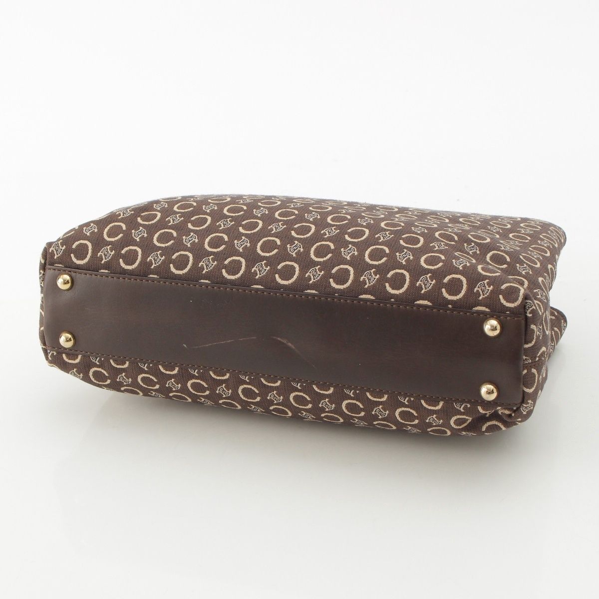 Celine Vintage Canvas C Sulky Tote Bag Brown — view 5
