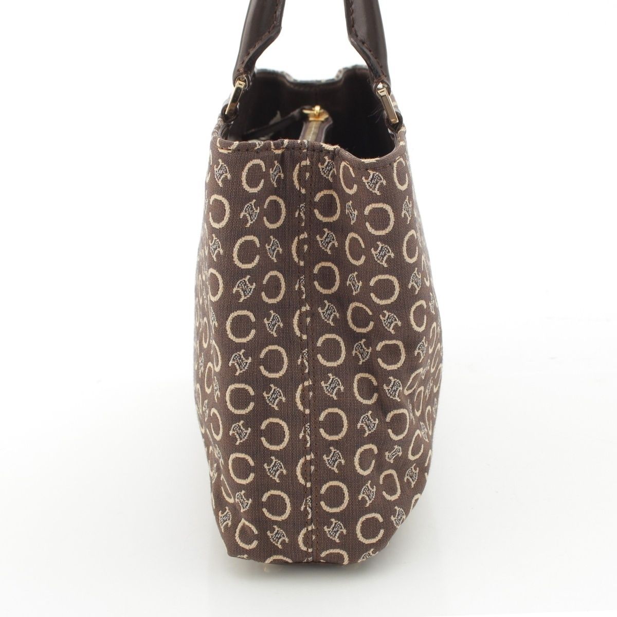 Celine Vintage Canvas C Sulky Tote Bag Brown — view 3