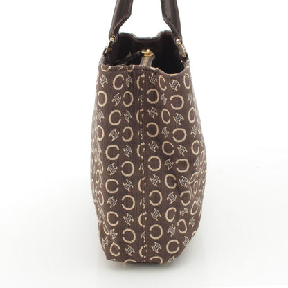 Celine Vintage Canvas C Sulky Tote Bag Brown — view 3