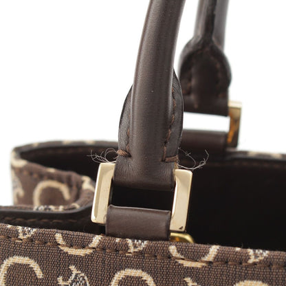 Celine Vintage Canvas C Sulky Tote Bag Brown — view 8
