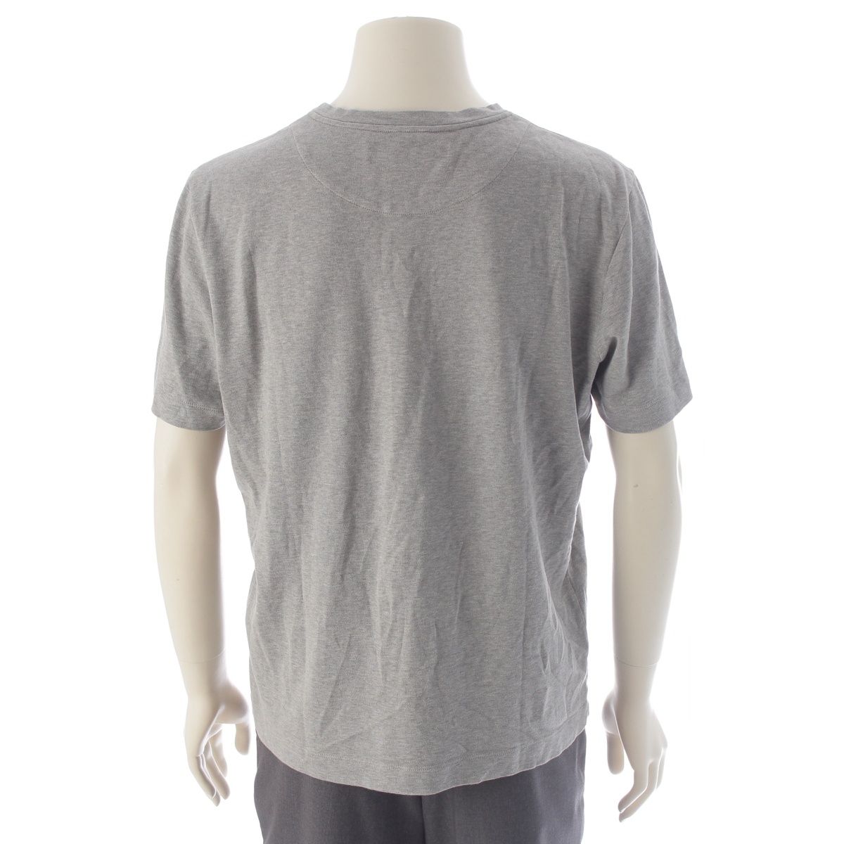 Louis Vuitton Cotton Logo Embroidery Crew Neck Short Sleeve T-Shirt Gray — view 4