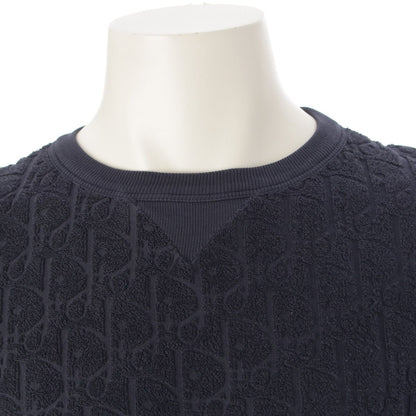 Dior Homme Terry Pile Oblique Crew Neck Top Navy — view 5
