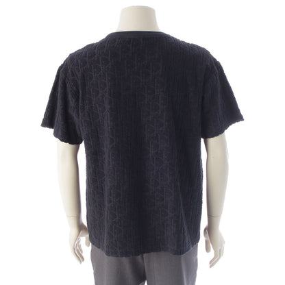Dior Homme Terry Pile Oblique Crew Neck Top Navy — view 4