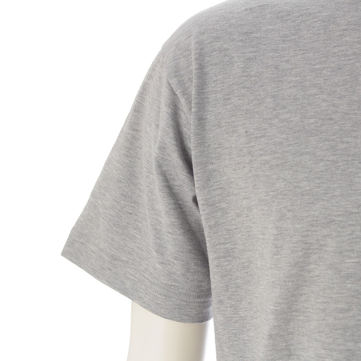 Gucci Embroidered Cotton Jersey Web Stripe Trim Short Sleeve T-Shirt Top Gray — view 6