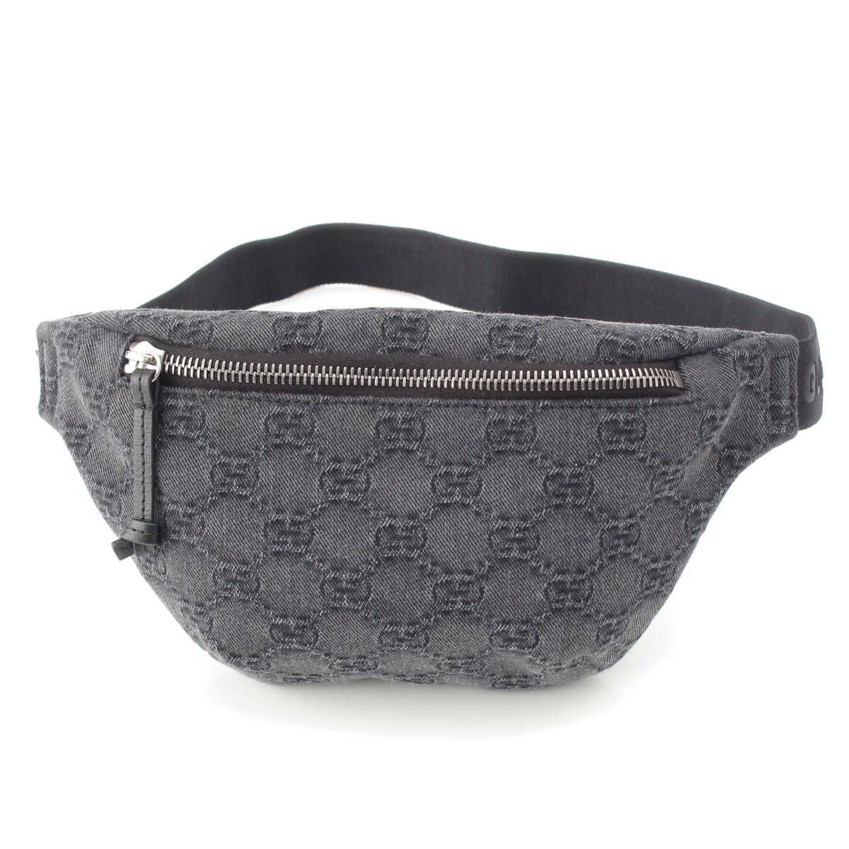 Gucci GG Denim Waist Bag Gray