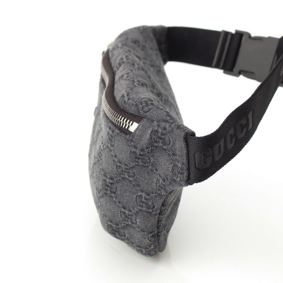 Gucci GG Denim Waist Bag Gray — view 3