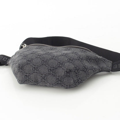 Gucci GG Denim Waist Bag Gray — view 5