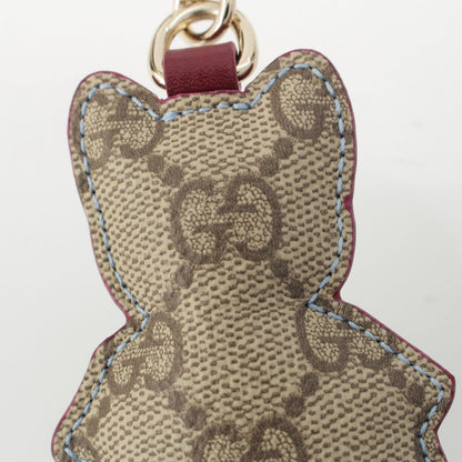 Gucci Yuko Higuchi Boris Leather Cat Charm Key Ring Blue Key Holder — view 7