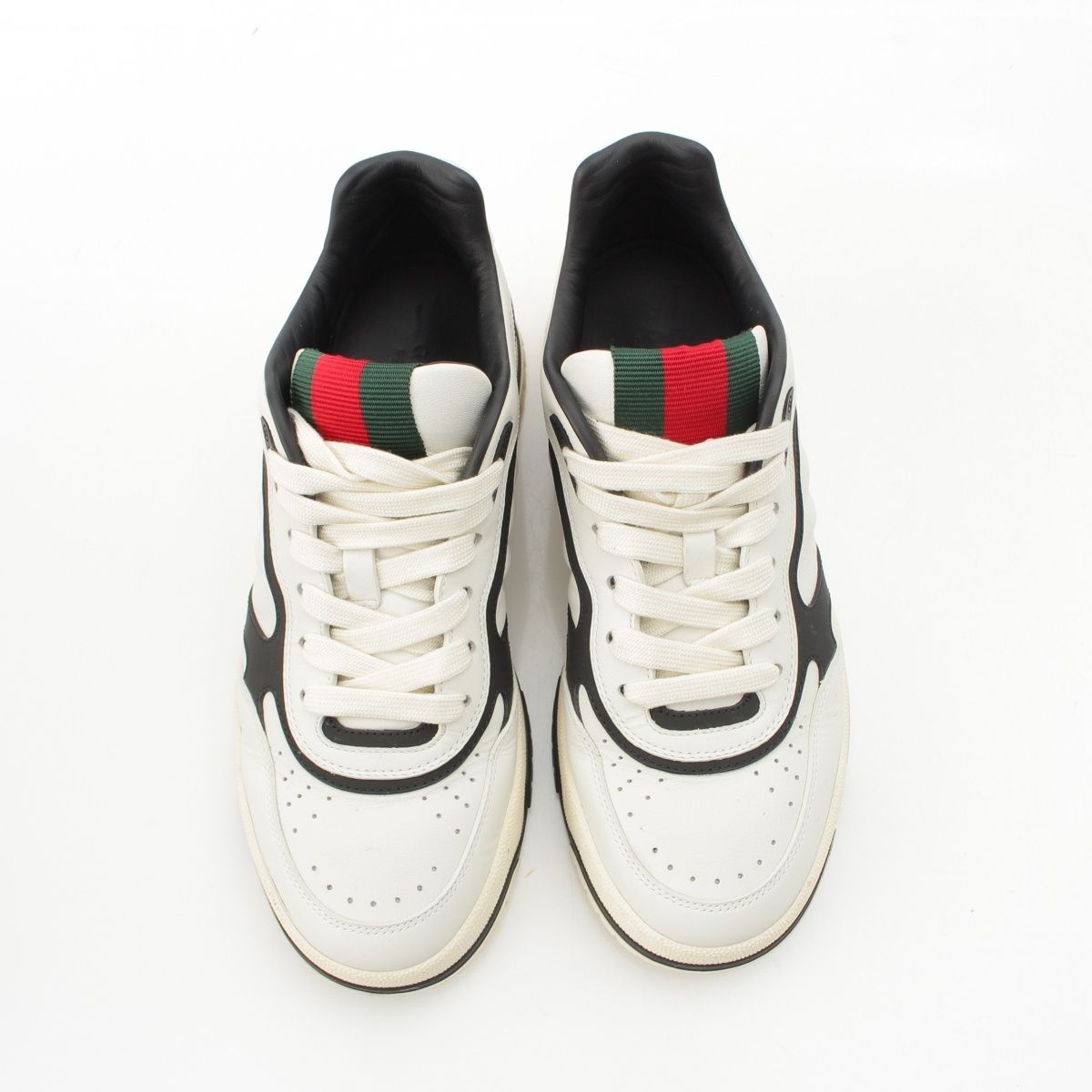 Gucci Re Web Leather Sherry Line Low-Top Sneakers White — view 2
