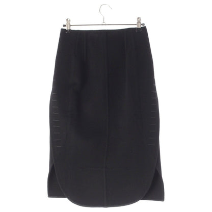 Louis Vuitton Cashmere Side Button Melton Fitted Skirt Black 34 — view 2