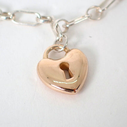 Tiffany & Co 925/750 Heart Lock Bracelet — view 6