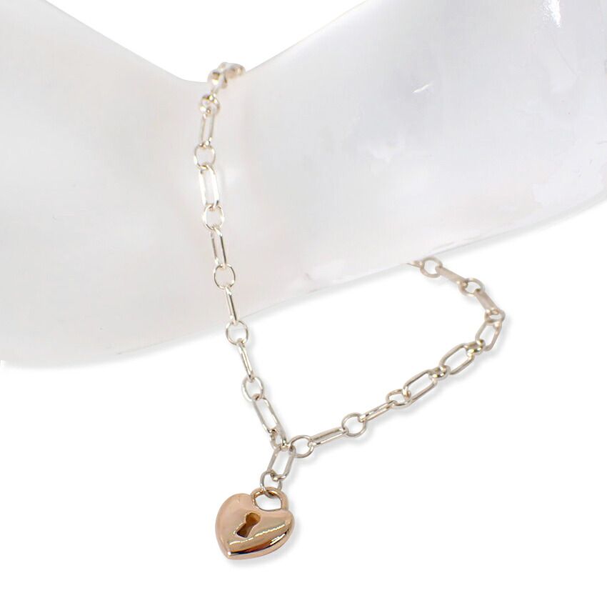 Tiffany & Co 925/750 Heart Lock Bracelet