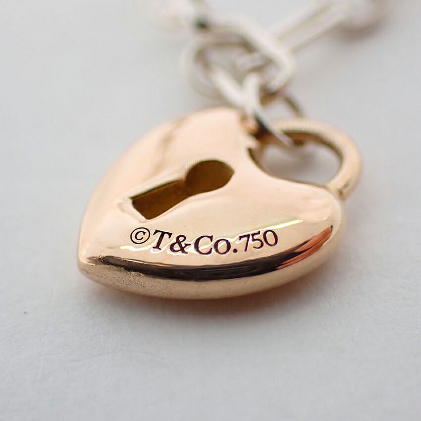 Tiffany & Co 925/750 Heart Lock Bracelet — view 4
