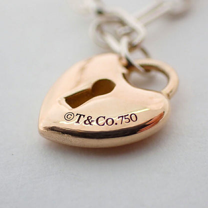 Tiffany & Co 925/750 Heart Lock Bracelet — view 4