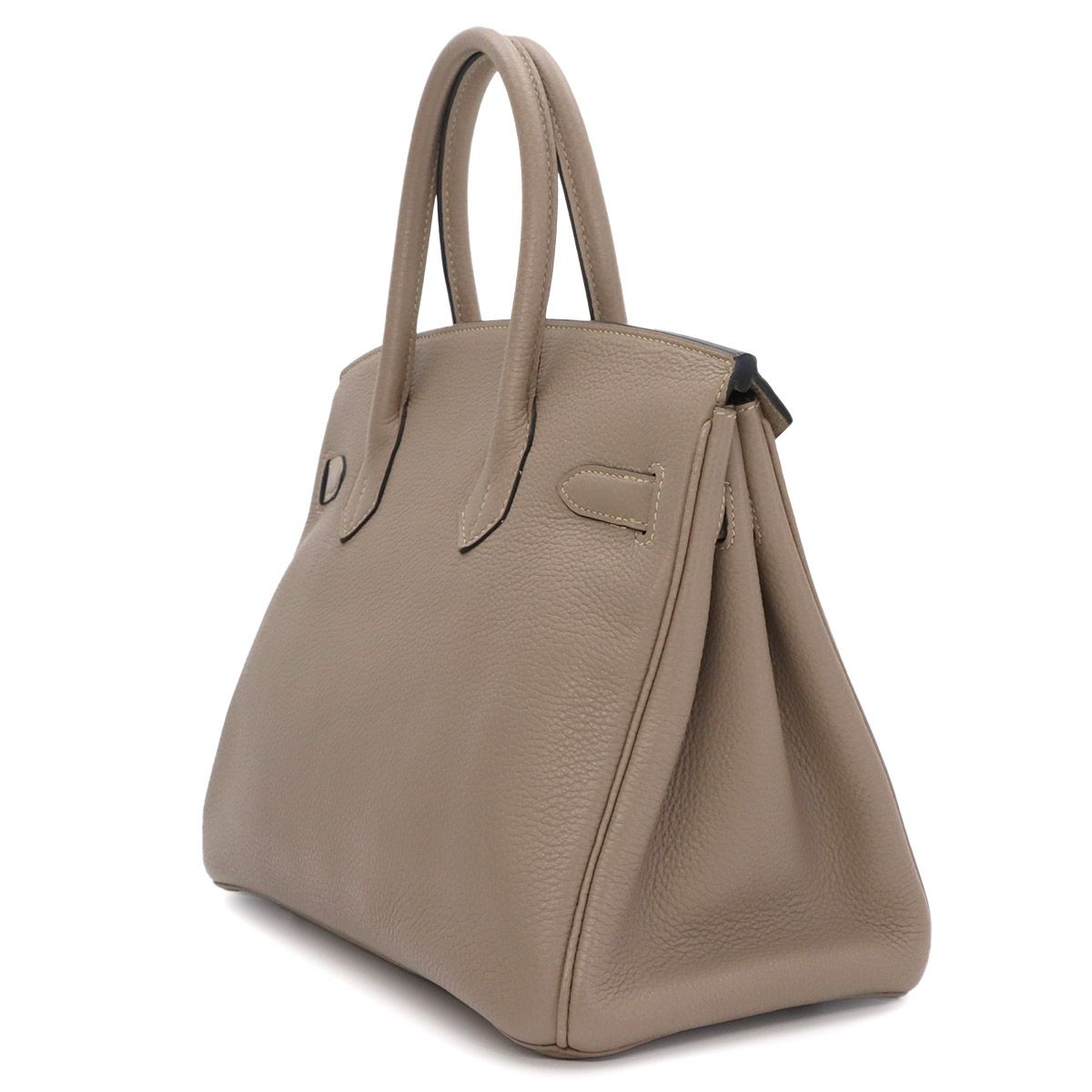 Hermes Birkin 30 Togo Tourtiere Gray Hand Bag Silver — view 4