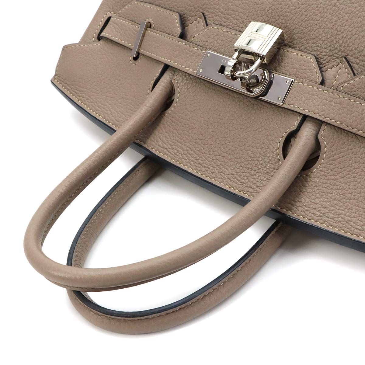 Hermes Birkin 30 Togo Tourtiere Gray Hand Bag Silver — view 6