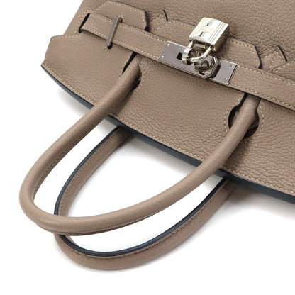 Hermes Birkin 30 Togo Tourtiere Gray Hand Bag Silver — view 6
