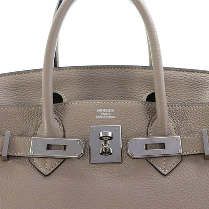 Hermes Birkin 30 Togo Tourtiere Gray Hand Bag Silver — view 7