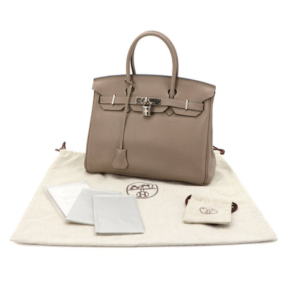 Hermes Birkin 30 Togo Tourtiere Gray Hand Bag Silver — view 2