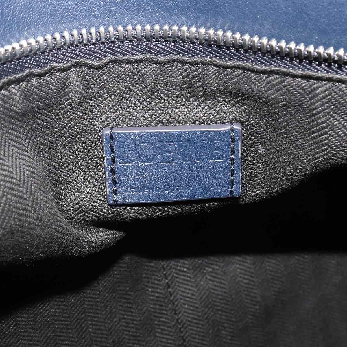 Loewe Puzzle Edge Bag Large 2-Way Bag Leather Navy — view 7