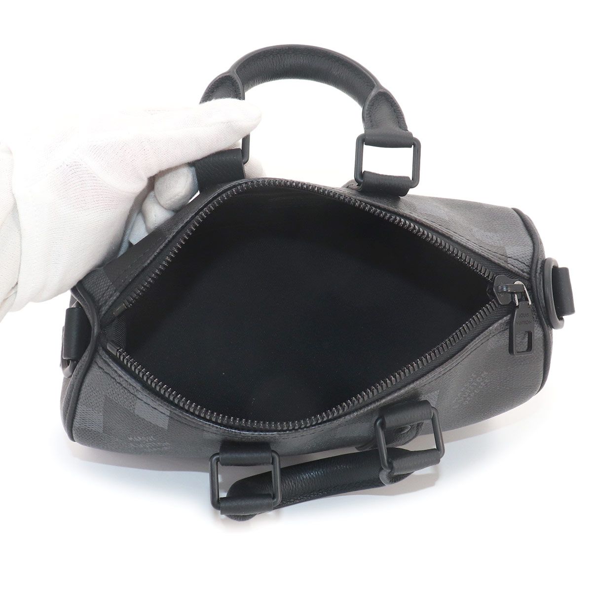 Louis Vuitton Damoflage Black Keepall Bandouliere 25 2-Way Bag — view 6
