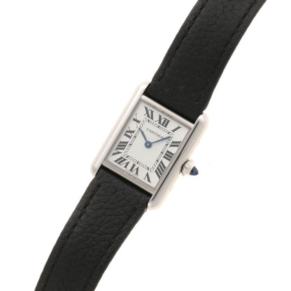 Cartier Tank Must SM Watch Steel Leather Silver Dial Quartz — view 2