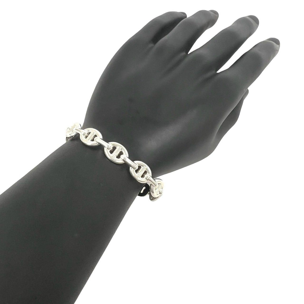 Hermes Enchainee Bangle 925 Sterling Silver Bracelet — view 2