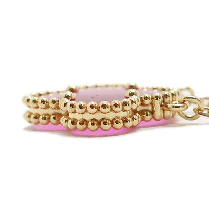 Van Cleef & Arpels Vintage Alhambra Necklace Pink Enamel — view 3
