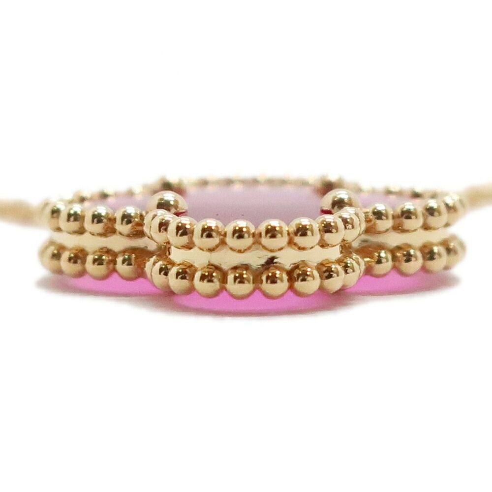 Van Cleef & Arpels Vintage Alhambra Necklace Pink Enamel — view 2