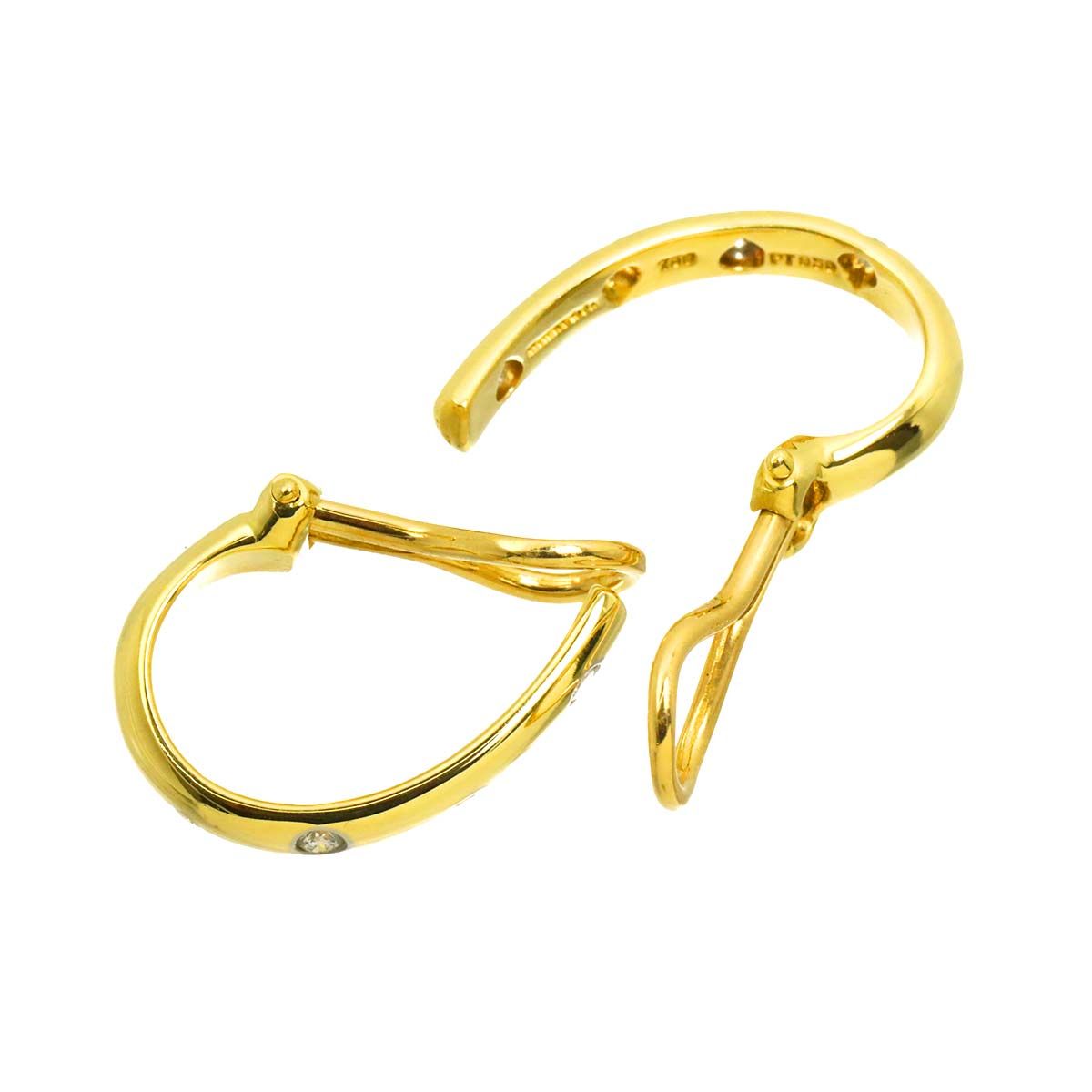 Tiffany & Co Dots Diamond Earrings 18k Yellow Gold 750 Pt Clip — view 3