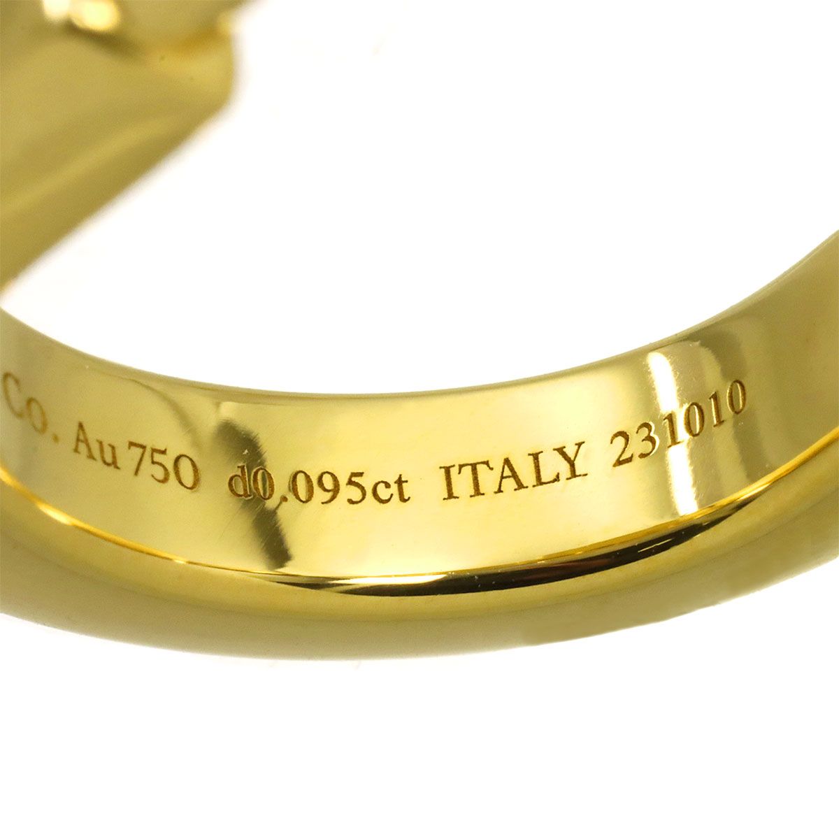 Tiffany & Co Lock Medium Diamond 0.095 Earrings 18k Yellow Gold — view 5