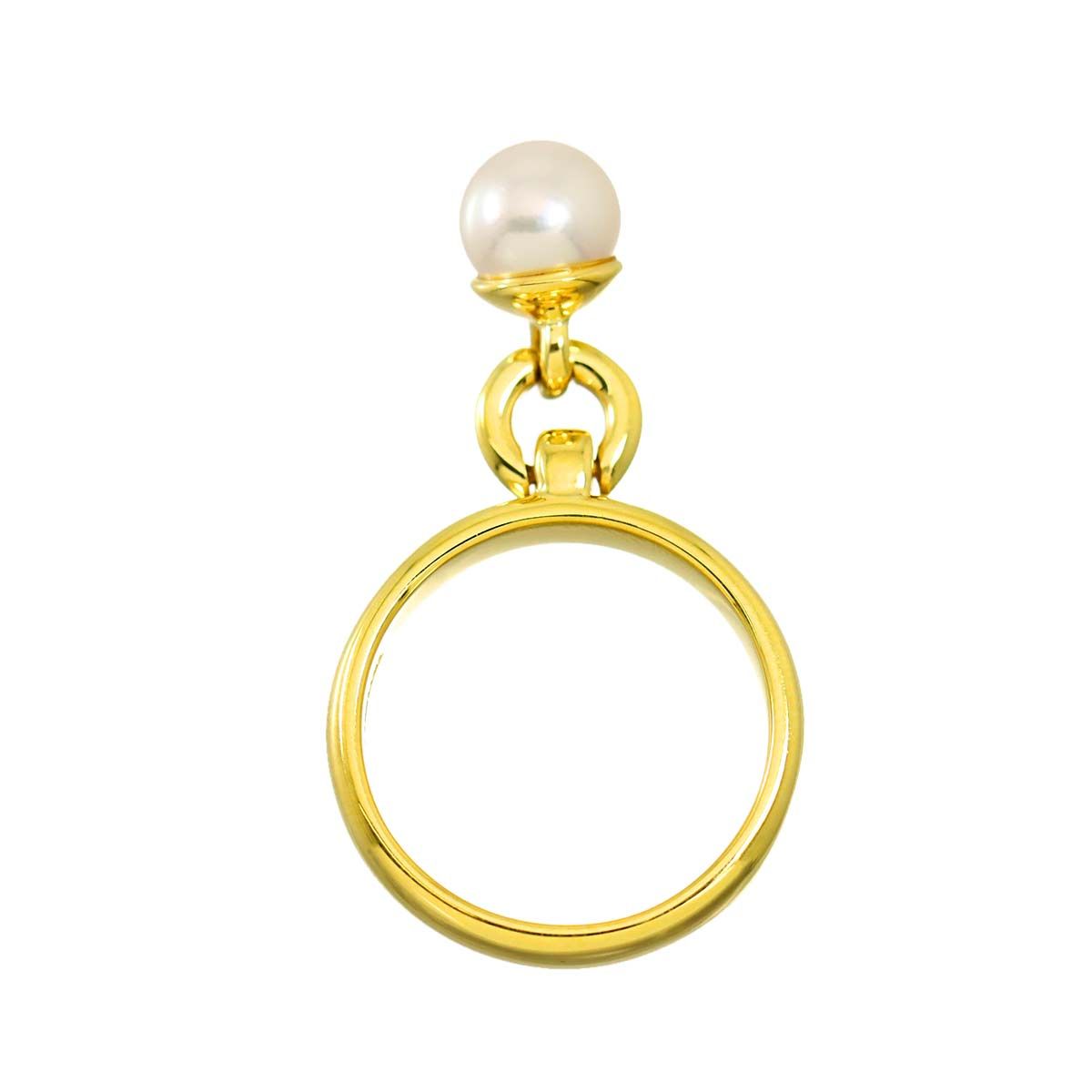 Tiffany & Co Akoya Pearl Door Knock Ring 18k Yellow Gold — view 4