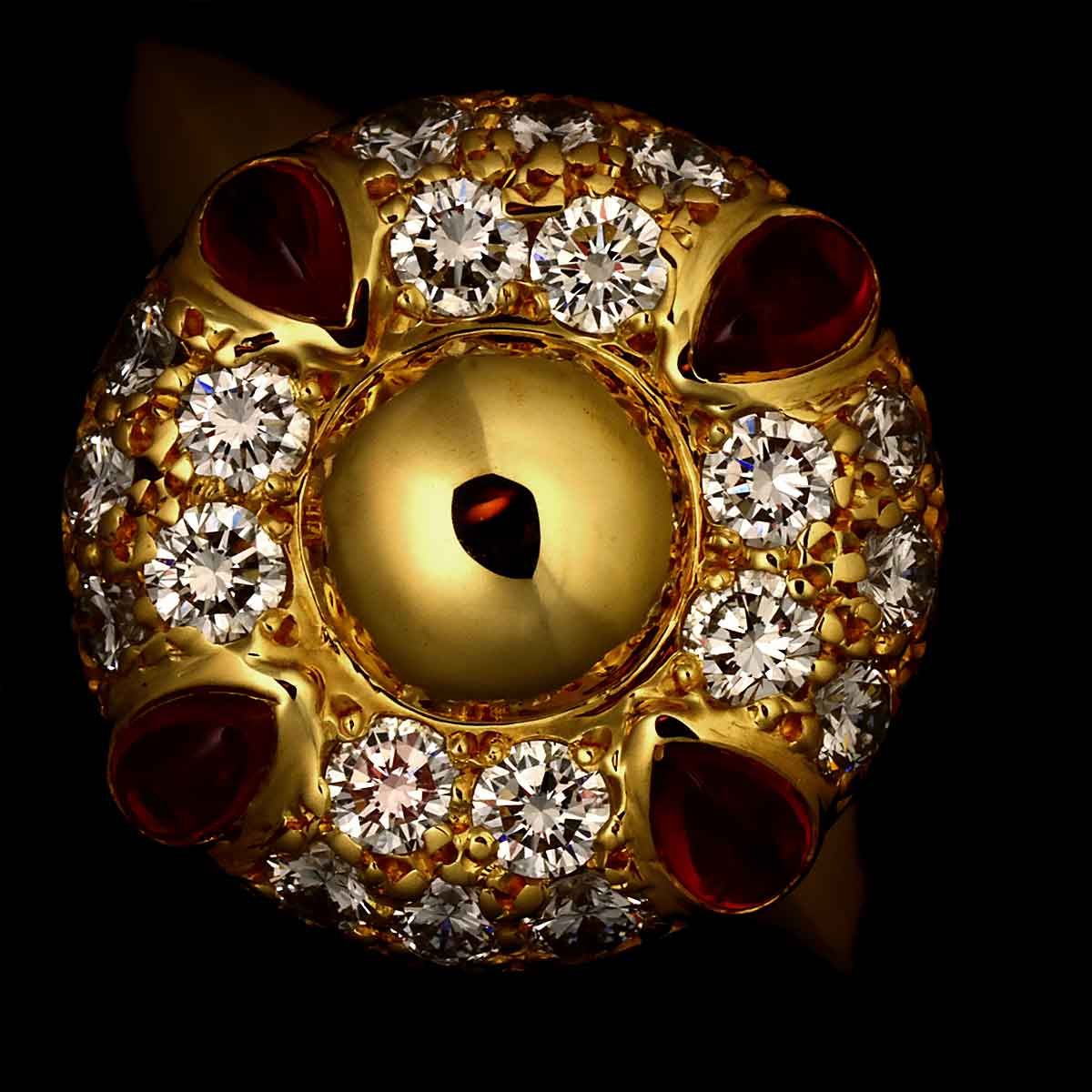 Dior Ring Ruby Diamond 18k Yellow Gold — view 6