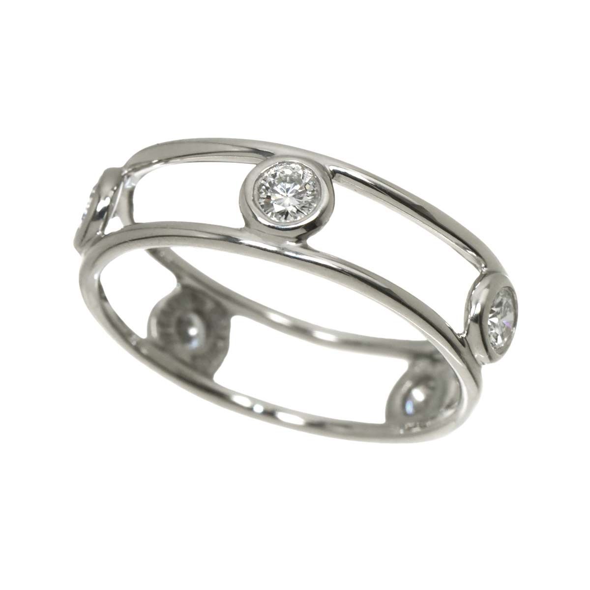 Tiffany & Co Double Wire Ring Diamond Platinum — view 4
