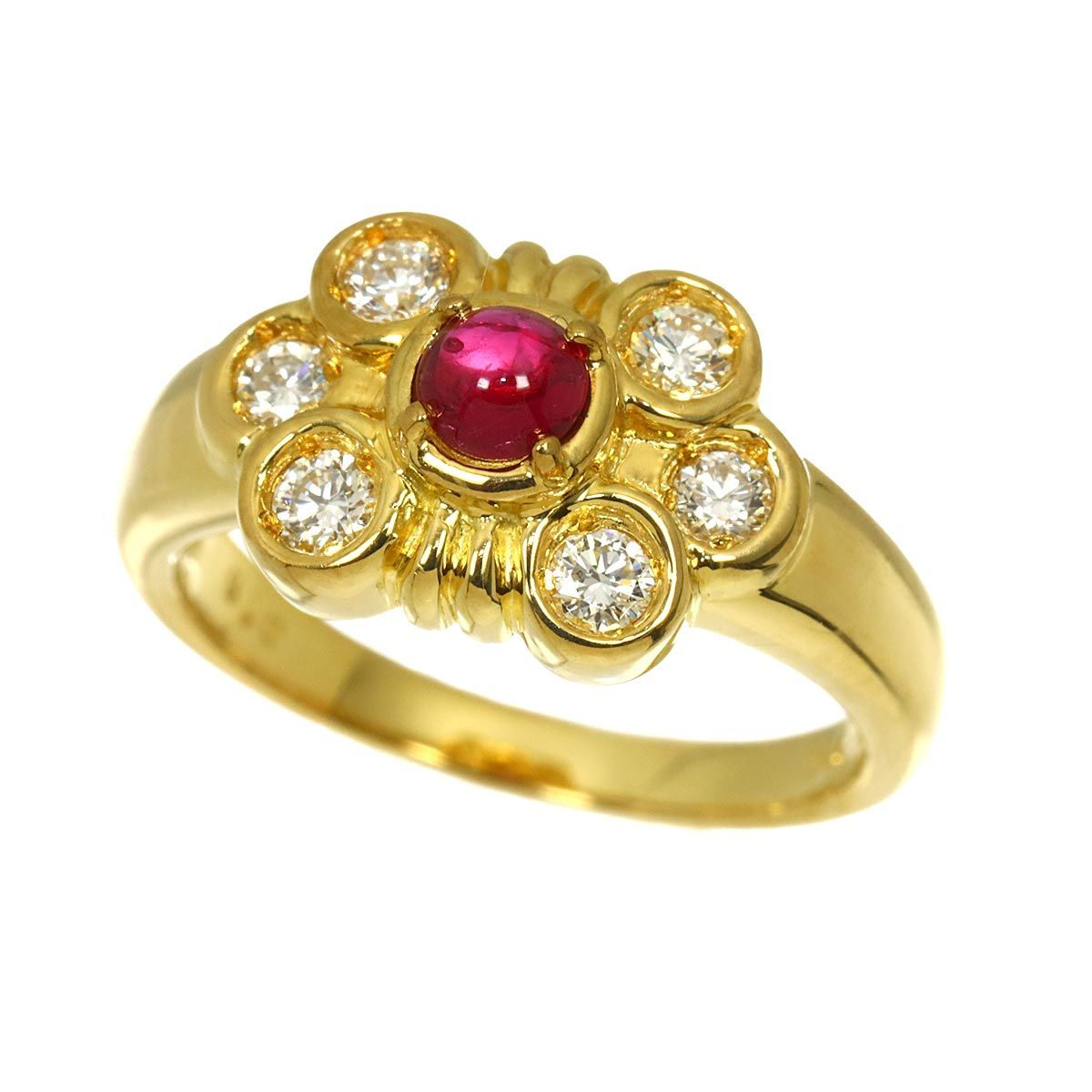 Dior Ring Ruby Diamond 18k Yellow Gold — view 5