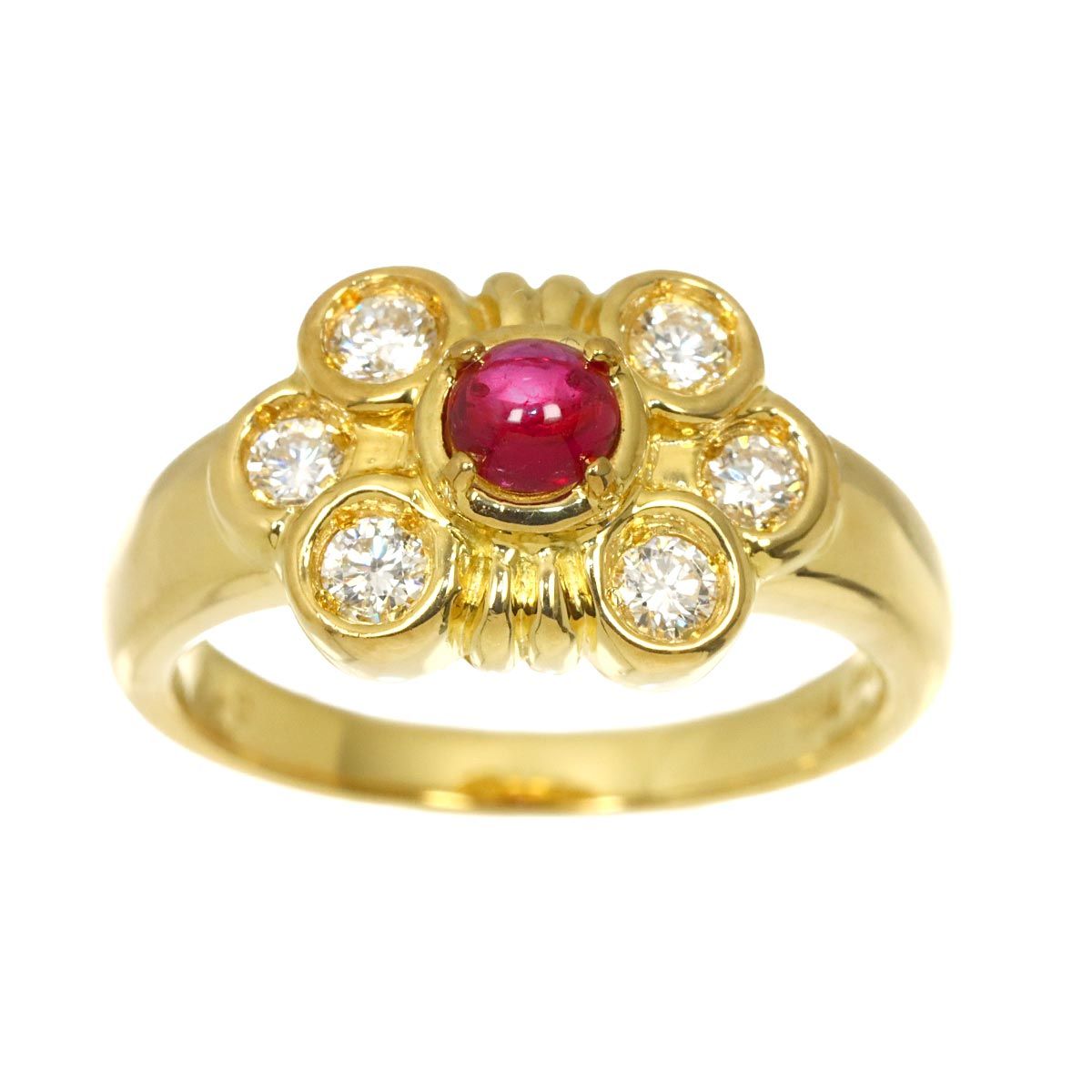 Dior Ring Ruby Diamond 18k Yellow Gold — view 2