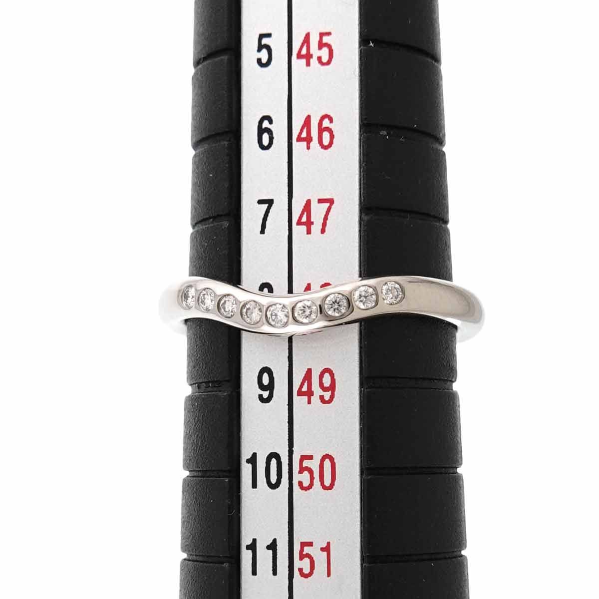 Tiffany & Co Curved Band Ring Diamond Platinum — view 6