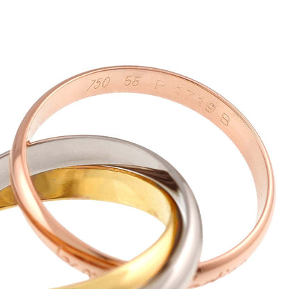Cartier Trinity Medium MM 58 Ring 18k Yellow Gold WG PG Three 750 — view 3