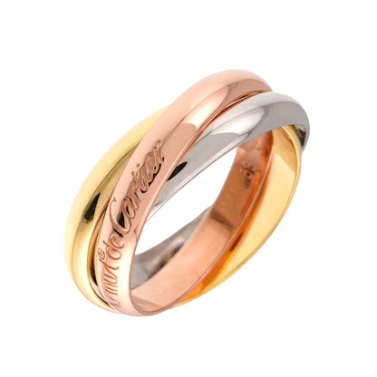 Cartier Trinity Medium MM 58 Ring 18k Yellow Gold WG PG Three 750 — view 6