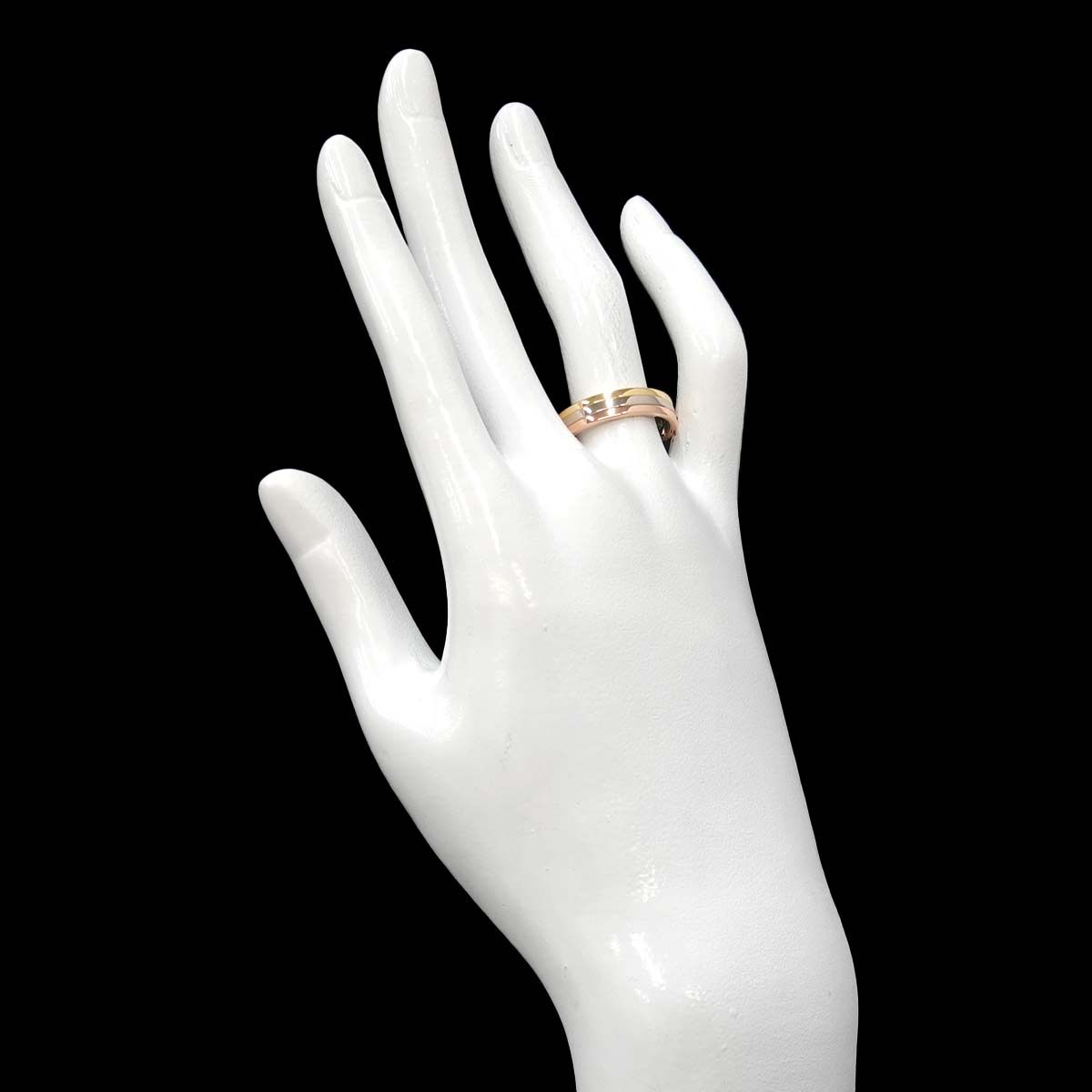 Cartier Vendome 58 Ring 18k Yellow Gold WG PG Three 750 — view 7